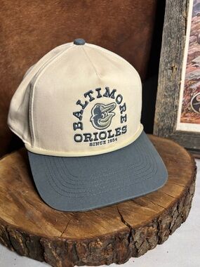 ’47 Brand Baltimore Orioles Snapback Hat | Cream Gray MLB Baseball Cap